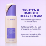 Tighten & Smooth Belly Cream – Firming Body Cream with MicroTight4 Complex, Hyaluronic Acid & Shea Butter – 4.25 oz