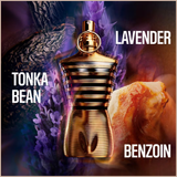 Le Male Elixir Parfum – Woody Aromatic Amber Fragrance with Lavender, Tonka Bean & Benzoin
