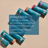 Sunforgettable Total Protection Color Balm SPF 50 – Mineral Broad Spectrum Lip & Cheek Balm with Buildable Color – Berry