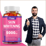 Skin Brightening Gummies – Tone, Antioxidant & Anti-Aging Support – L-Glutathione, Lemon & Cinnamon – 60 Gummies