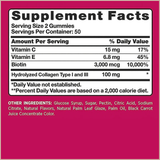 Natural Biotin Gummies – Hair, Skin, Nails & Collagen Support – Antioxidant Beauty Supplement – 100 Gummies