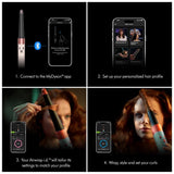 Airwrap i.d.™ Multi-Styler and Dryer – Bluetooth Connected 6-in-1 Hair Styler for Straight & Wavy Hair – Amber Silk