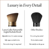 Retractable Angled Kabuki Brush – Cruelty-Free Vegan Makeup Brush for Cream, Liquid & Powder Products