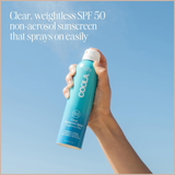 SPF 50 Fragrance-Free Sunscreen Spray – Fast Absorbing, Water Resistant, No White Cast