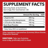 L-Arginine Vascular & Energy Support Gummies, 60 Gummies
