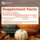 Pumpkin Seed Oil Capsules for Hair, Heart & Prostate Support, 60 Count